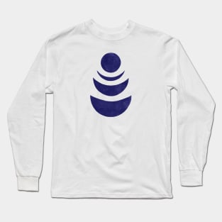 Blue Moody Moon Long Sleeve T-Shirt